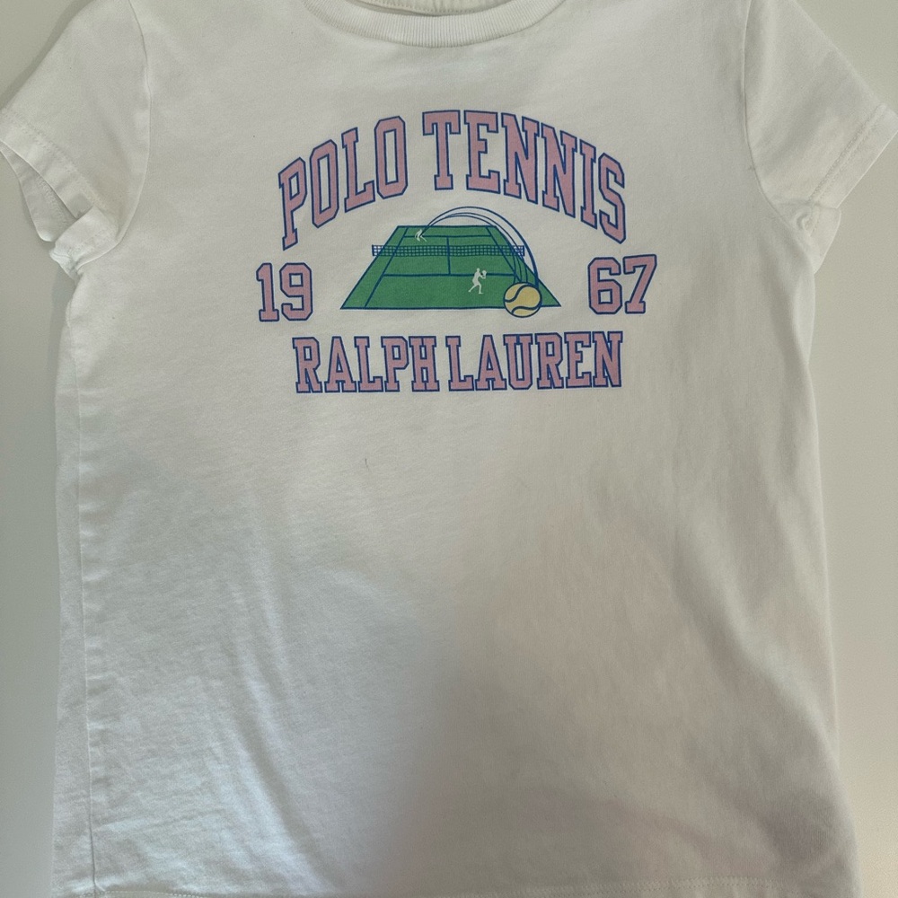 Ralph Lauren Kids White Polo Tennis T-Shirt
